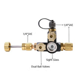 B59B-Dual Valve Sight Glass For Air Conditioning 1/4 Inch HVAC Valve Core Removal Tool