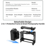 Quick Release Photography Street Grip Kit Shutter Button 2 in1 Detachable Rabbit Cage Grip Lightweight for DJI Osmo Action 6