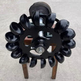 Inclined impact type with bearing seat, low speed turbine generator blades