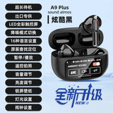 BT 5.4 TWS A9Plus ANC ENC LED Touch Screen True Wireless Bluetooth Earphone High Definition Sound Quality Game TWS Earbuds