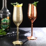 6pcs 200ml Stainless Steel Champagne Flutes Unbreakable Wine Glasses for Wedding Anniversary Birthday Parties