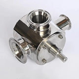 Stainless steel filling machine accessories, diameter 25MM - pneumatic filling machine three-way rotary valve