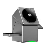 Wireless Charging Station - 15W Fast Qi2 Charging, 3-in-1 Design for Apple Watch, iPhone 16, 15, 14, 13, 12 Series, AirPods
