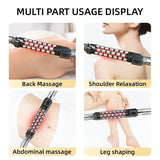 Muscle Massage Roller with Red Light Therapy - Deep Heat Compression & Meridian Massage Stick Muscle Soreness Relief Relaxation