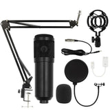 BM800 Condenser Microphone Kit Computer Sound Card Mobile Phone Audio Mixer Streaming Headset Microphone Studio Recording