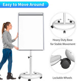 Mobile Dry Erase Board Magnetic Portable Stand Whiteboard Flipchart Easel White Board