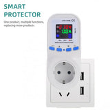 220V Overvoltage And Undervoltage Protector Electronic Multifunctional Protector Socket 16A Large Screen Display Metering Socket