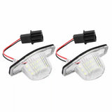 2Pcs 18LED Car License Plate Light Left & Right Rear Number Plate Lamp for Honda CR-V Fit Jazz 2002-2014 White LED Light