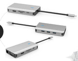 OEM 9 in 1 USB-C Hub Docking Station for Laptop Tablet Magnetic Modular Expansion Dock with VGA USB 3.0 SD TF Ethernet