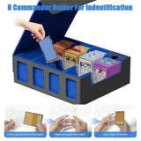 Trading Card Storage Box With Window, 4-Row Deck Case With Removable Lid,Card Deck Box For Game Sports Card