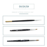 A Labs Porcelains Ceramics Brush Pen 0# 6# 8# Finest Sables Porcelains Brush Ceramics Resins Teeths Brush