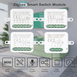 Zigbee Mini Smart Switch Relay Module Support 2 Way Control Switch for Smart Home Automation, Works with Alexa Google Home