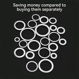 490PCS Automotive Oil Drain Plug Gaskets, Aluminum Flat Gaskets Washers Assorted Gasket Metal Sealing Crush Washer Kit, M5 - M24