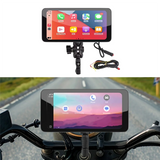 Wireless Carplay Android Auto Bluetooth Display 6.5Inch Motorcycle Smart Screen IP67 Waterproof Removable Bracket