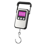 60kg Digital LCD Hanging Hook Scale 10g Electronic Luggage Fish Scales Battery/USB Stainless Steel Panel Handle Weighing Balance