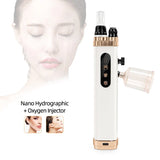 Anti Aging Microneedle Pen With Spray Gun Led Light Therapy Skin Care Derma Hydra Injector Mesotherapy Face Skin Care Device