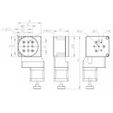 Y200RA60/Y200RA100 Electric Rotary Stage Diameter 60MM/100MM Precision Indexing Table 360° Turntable Pan-Tilt