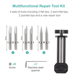 ABWG-Camera Repair Tool with Detachable Flat & Pointed Tips for Camera Lens All Metal Lens Repair Set with 6 Tips 8