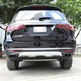 For Mercedes Benz GLC GLE 350 450 GLS W167 X253 X167 20-22 Car Muffler Exhaust Pipe Tail Cover Trim, ABS Carbon Fiber Parts