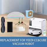 17PCS For Yeedi Cube / Yeedi CC Robot Vacuum Cleaner Accessories Main Side Brush Hepa Filter Mop Cloth Dust Bag