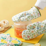1PCS Oven Glove Insulated Baking Heat Resistant Thicken Gloves Oven Mitts Terylene Non-slip Anti-scald Glove Kitchen Accessories