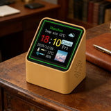 Smart WiFi Digital Clock with Weather with Temperature Humidity Display Date Clock Weather Station for Home Office Desk Decor
