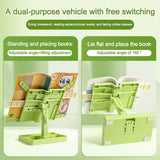 Liftable Reading Rack Adjustable Large Capacity Reading Stand Book Holder with Pencil Case Base Reading Storage Artifact