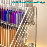 Durable Acrylic Pen Holder 3/4/5 Layers Multi-Compartment Desktop Organizer Clear Stationery Storage Supplies Home Office
