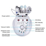 5 in 1 ultrasonic skin scrubber diamond microdermabrasion with ultrasound probe beauty equipment