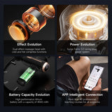 Portable Body Muscle Heated Variable Amplitude Massage Guns Deep Tissue Brushless Motor Massage Gun 6 Head Hot and Cold