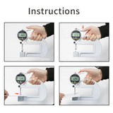 Professional 0-10mm 0.001mm High Accuracy Digital Thickness Gauge with Roller Insert Electronic Thickness Gauge