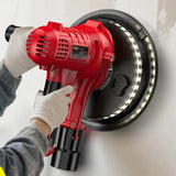 Handheld Drywall Sander with 360° Dual LED Light, Dustless Polisher, with 100pcs Sandpaper -AC 220V Electric Wall Putty Sander