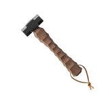 Outdoor Camping Tent Hammer - 45# Manganese Steel Dual-Head Mallet with Black Walnut Handle, Diamond-Faceted Design