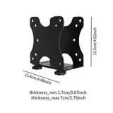 E-Easy To Use-Space-Saving Computer Mount Under Desk Mount Mini PC Mount Wall Mount Easy Installation Computer Holder
