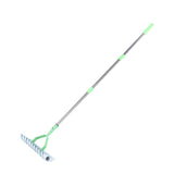 Thatch Rake 3 Sections Stainless Steel Dethatcher Lawn Rake for Clearing Dead Grass