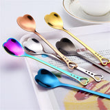 30pcs Heart Shaped Stainless Steel Teaspoons Coffee Spoon