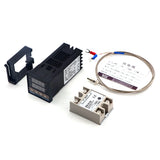 REX-C100FK02-V*DN Intelligent Temperature Controller SSR Output + SSR-25 DA +M6 1M Cable 3Pcs Set