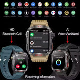 HT29 Smart Watch With Flashlight Air Pressure Altimeter Barometer SOS Healty Monitor GPS Motion Track Outdoor Sports Smartwatch