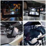 Car DVR Dashcam HD Screen 1080P 3 Lens Video Recorder Front + Interior+Rear View Camera Dash Cam 4 Inch ABS