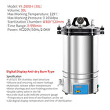 Digital Display Automatic Autoclave Sterilizer Overpressure Self-venting Labs Portable Sterilizer Medical Dental Steamer