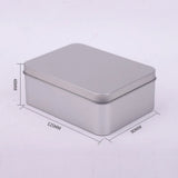 20pcs Silver Small Rectangular Tin Containers Candy Case Crafts Geocache Storage Boxes