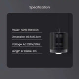 100W Super Colour Goldfish Tank LED Downlight Brightening Coral Reef Algae Bloom Planted Freshwater Aquarium Led Lighting