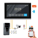 New HD 1080P 7 / 10 Inch Color Touch Screen Tuya WiFi Video Doorbell Smart APP Home Intercom Kit for RFID Access Control System