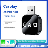 3 In1 Wireless Carplay Smart Mirror Link Carplay Android Auto USB Dongle Adapter Wired Carplay To Wireless Plug And Play A