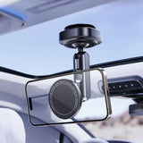 Magnetic Vacuum Suction Car Phone Holder - 360° Rotating, Electric Vacuum Cup Mount, Universal for Car Interior Filming