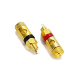 New High Current Binding Post Red Black Terminal Binding Posts Pure Copper Gold Plated Amplifier Speaker Binding Post Connector