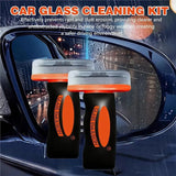 Glass Oil Film Remover For Car, Anti-Rain Fog Brush 2PCS, Roll-On Glass Compound Cleaning Board