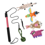 New 7lots Regulable Aluminum Dog Training Poles with Squeaky Attachments for Small Media Large Dogs