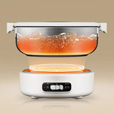 1.2L Portable Electric Cooking Pot Travel Multicooker Split Hot Pot Rice Cooker 304 Stainless Steel Electric Skillt Fried Pan