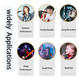 Handheld Wired Microphone Dynamic Vocal Mic with 6.35 Jack 6.56ft Cable and ON/Off Switch  for Speakers Karaoke Amp Mixer